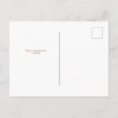 Terracotta en White | Verplaatsingsaankondiging Briefkaart (Achterkant)