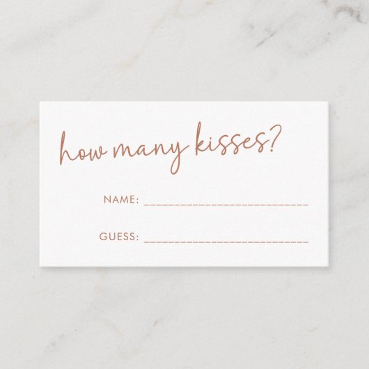 Terracotta en wit minimalistisch hoeveel kussen sp informatiekaartje (Voorkant)