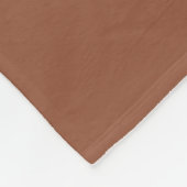 Terracotta en Wit | Modern Monogram Initiaal Fleece Deken (Hoek)