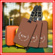 Terracotta en wit | Monogram moderne Initialen