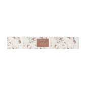 Terracotta en witte bloemen Boho bruiloft Uitnodigingen Wikkel (Vlak)