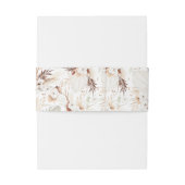 Terracotta en witte bloemen Boho bruiloft Uitnodigingen Wikkel (Achterkant Voorbeeld)