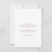 Terracotta en witte bloemen boho dank je bedankkaart (Achterkant)