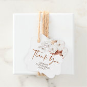 Terracotta en witte bloemen Boho dank je wel Bedankjes Labels (In situ)