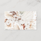 Terracotta en witte bloemen trouwwebsite informatiekaartje (Achterkant)