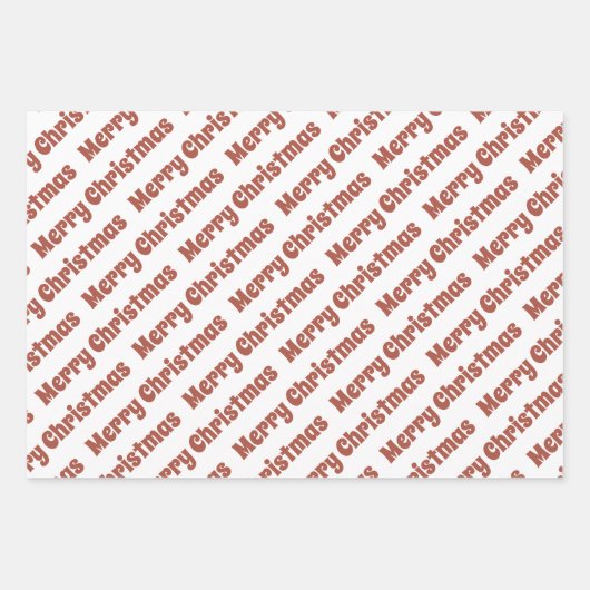 Terracotta en witte bomen inpakpapier vel (Voorkant 3)