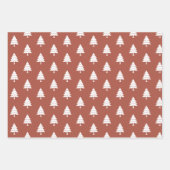 Terracotta en witte bomen inpakpapier vel (Voorkant 2)