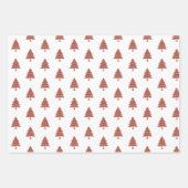 Terracotta en witte bomen inpakpapier vel (Voorkant)