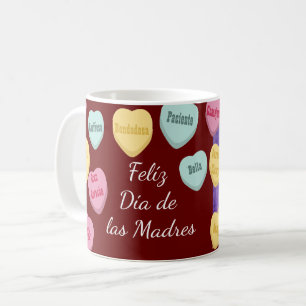Terracotta en Witte Liefde Woorden Moederdag Latin Koffiemok