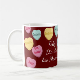 Terracotta en Witte Liefde Woorden Moederdag Latin Koffiemok