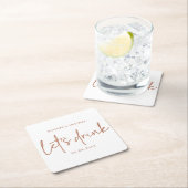 Terracotta en witte minimalistische douche Onderze Kartonnen Onderzetters (Insitu)