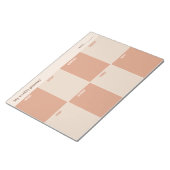 Terracotta en Zand Aangepaste weekplanner Notitieblok (Schuin)
