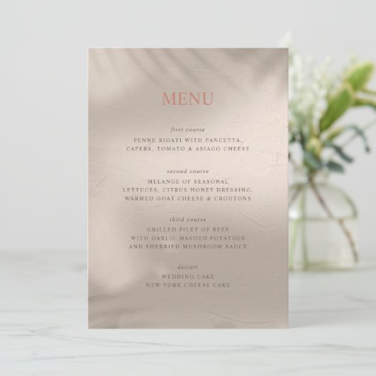 Terracotta en Zand Elementair Menu (Staand voorkant)