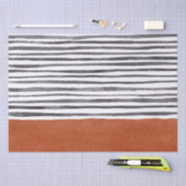 Terracotta en zwarte witte strepen tissuepapier (Craft)
