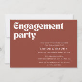 Terracotta Engagement Party Invitation Kaart (Voorkant)