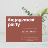 Terracotta Engagement Party Invitation Kaart (Staand voorkant)