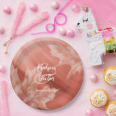 Terracotta esdoorn bladeren vallen bruiloft papieren bordje (Feest)