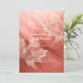 Terracotta esdoorn bladeren vallen bruiloft save the date (Staand voorkant)