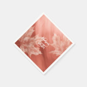 Terracotta esdoorn bladeren vallen bruiloft servet (Hoek)