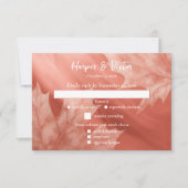 terracotta esdoorn laat accent QR-code achter RSVP Kaartje (Voorkant)