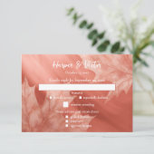 terracotta esdoorn laat accent QR-code achter RSVP Kaartje (Staand voorkant)