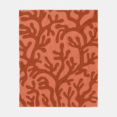 Terracotta esthetische vloeibare organische vormen fleece deken (Voorkant)