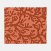 Terracotta esthetische vloeibare organische vormen fleece deken (Voorkant (Horizontaal))