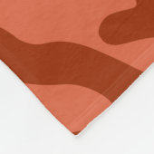 Terracotta esthetische vloeibare organische vormen fleece deken (Hoek)