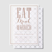 Terracotta Eten, Drinken en trouwen Bruiloft Vellum Uitnodigingen (Offset (Uitnodiging))