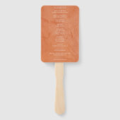 Terracotta Eucalyptus Burgundy Orange Floral Handwaaier (Achterkant)