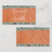 Terracotta Eucalyptus Burgundy Orange Floral Informatiekaartje (Voorkant / Achterkant)