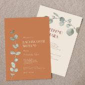 Terracotta Eucalyptus Deco Bachelorette Weekend Kaart