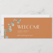 Terracotta Eucalyptus Deco Seating Chart Header (Voorkant)