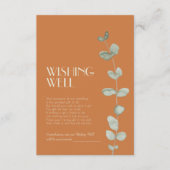 Terracotta Eucalyptus Deco Wedding Goed Informatiekaartje (Voorkant)