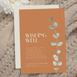 Terracotta Eucalyptus Deco Wedding Goed Informatiekaartje