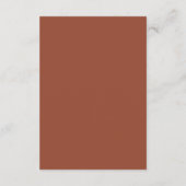 Terracotta Eucalyptus QR Code Huwelijksreactie Informatiekaartje (Achterkant)