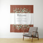 Terracotta Eucalyptus Trouw Welkom  Wandkleed (In situ)