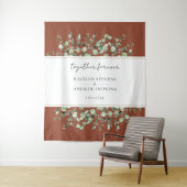 Terracotta Eucalyptus trouwt voor altijd samen Wandkleed (In situ)