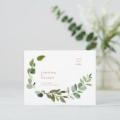 Terracotta Eucalyptus Wedding Save the Date Briefkaart (Staand voorkant)