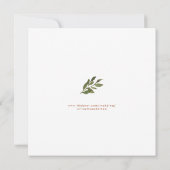 Terracotta Eucalyptus Wedding Square Save the Date (Achterkant)