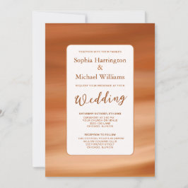 Terracotta Fall Autumn Wedding Invite QR Code  Kaart
