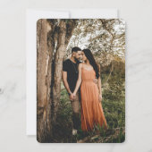 Terracotta Fall Floral Modern Photo Save The Date (Achterkant)