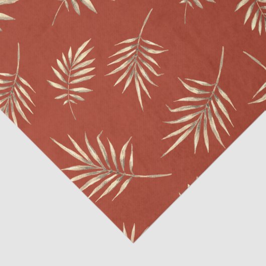 Terracotta Fall Leaves Tissuepapier (Detail)