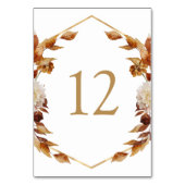 Terracotta Fall Watercolor Leaves Wedding Kaart (Voorkant)