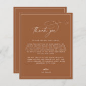 Terracotta Fall Wedding Hartelijk dank (Voorkant / Achterkant)