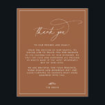 Terracotta Fall Wedding Hartelijk dank<br><div class="desc">Dit tijdloze,  romantische ontwerp kenmerkt een modern manuscript dat met gewaagde teksten in paren wordt gerangschikt. Neem contact met me op als je hulp nodig hebt bij dit ontwerp.</div>