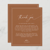 Terracotta Fall Wedding Hartelijk dank (Voorkant / Achterkant)