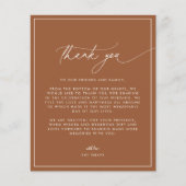 Terracotta Fall Wedding Hartelijk dank (Voorkant)