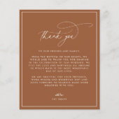 Terracotta Fall Wedding Hartelijk dank Flyer (Voorkant)