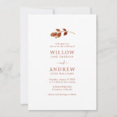 Terracotta Fall Wedding Kaart (Voorkant)